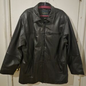 Danier Black Leather Jacket for Men